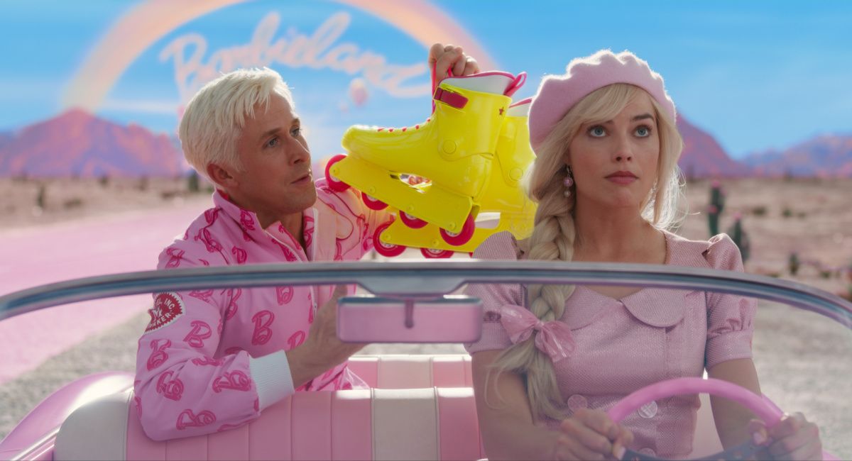Ryan Gosling as Ken and Margot Robbie as Barbie in Warner Bros. Pictures’ 'Barbie,' a Warner Bros. Pictures release.