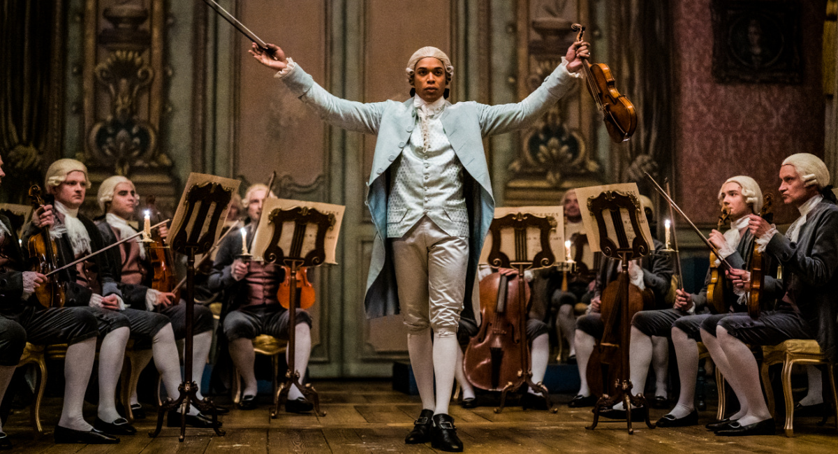 Kelvin Harrison Jr. in the film CHEVALIER. Photo by Larry Horricks. Courtesy of Searchlight Pictures. © 2022 20th Century Studios All Rights Reserved.