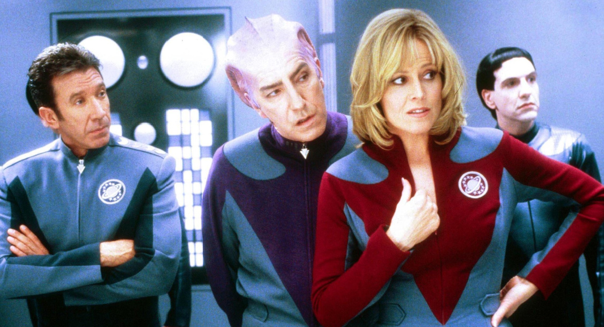 Tim Allen, Alan Rickman, and Sigourney Weaver in 'Galaxy Quest.'