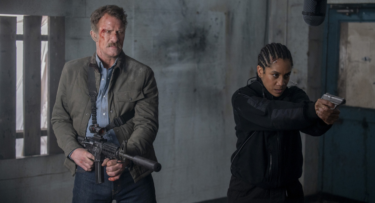 Thomas Jane and Dominique Tipper in 'One Ranger.'