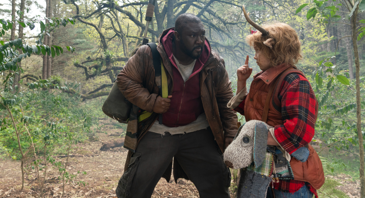 Nonso Anozie as Tommy Jepperd and Christian Convery as Gus in 'Sweet Tooth.'