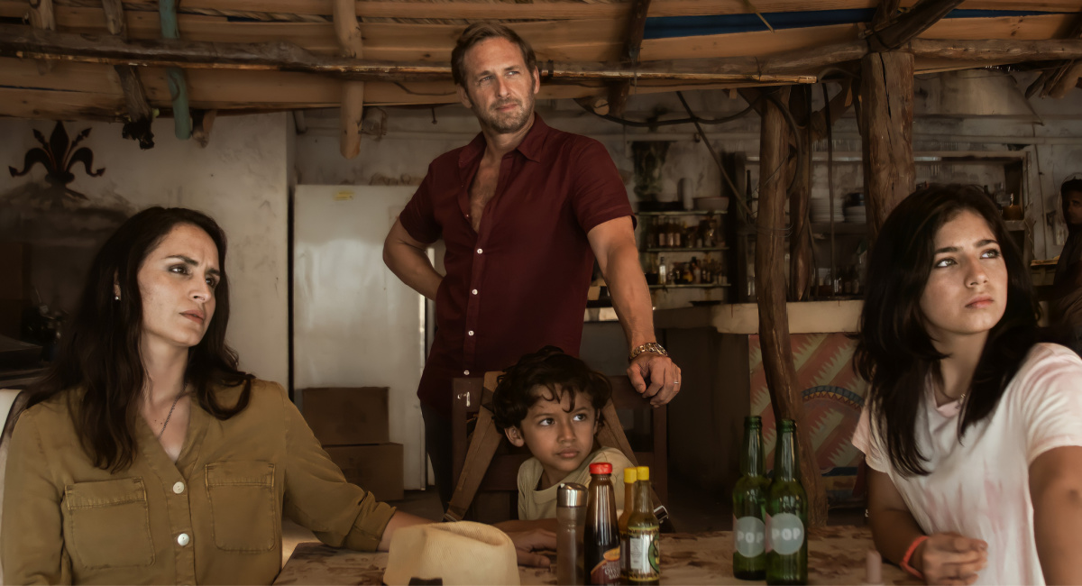 Fernanda Urrejola as Ines, Josh Lucas as Paul, Carlos Solórzano as Tommy and Venus Ariel as Audrey in the action film, 'The Black Demon,' The Avenue release.
