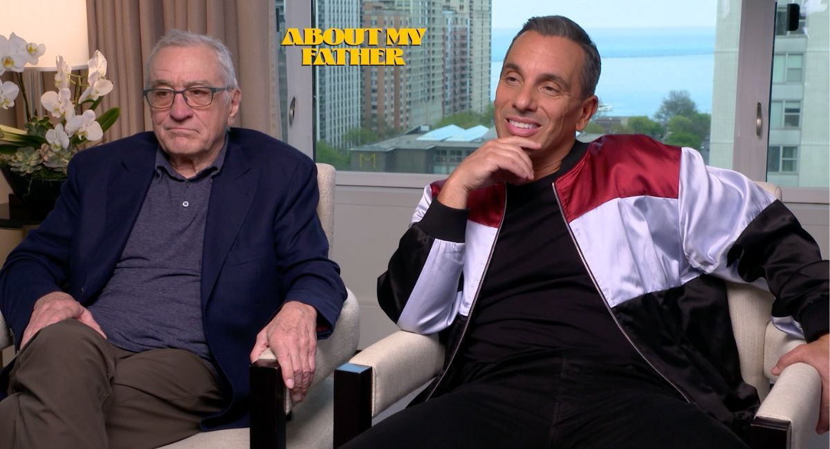 Robert De Niro and Sebastian Maniscalco star in 'About My Father.'