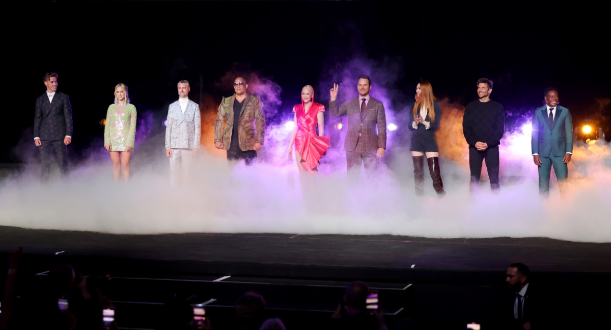 The cast of 'Guardians of the Galaxy Vol. 3' at the premiere at the Dolby Theatre in Hollywood CA on Thursday, April 27, 2023.
