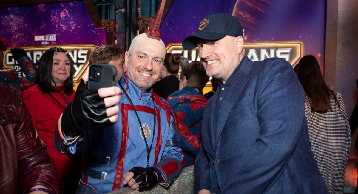 Kevin Feige at the world premiere of 'Guardians of the Galaxy Volume 3' at the Dolby Theatre in Hollywood CA on Thursday, April 27, 2023.