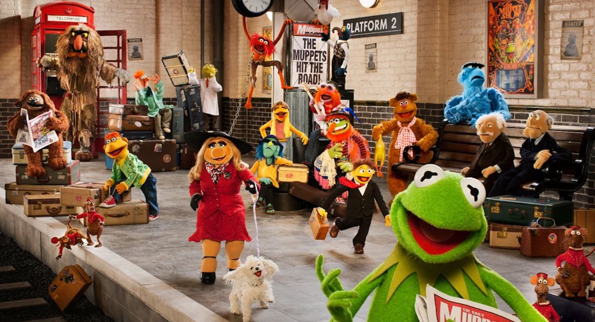 Os Muppets em ‘Muppets Most Wanted’ de 2014.