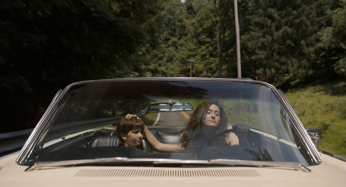 Zachary Golinger and Emmy Rossum in 'The Crowded Room,' premiering June 9, 2023 on Apple TV+.