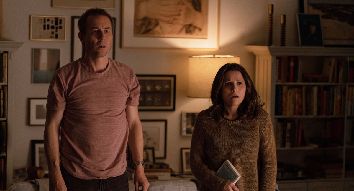 Tobias Menzies as Don and Julia Louis-Dreyfus as Beth in A24's 'You Hurt My Feelings.'