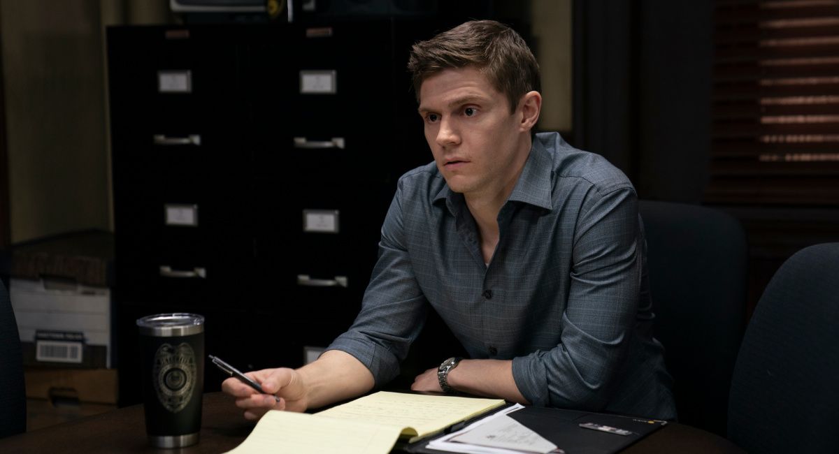 Evan Peters in 'Mare of Easttown.' Photograph by Sarah Shatz/HBO.