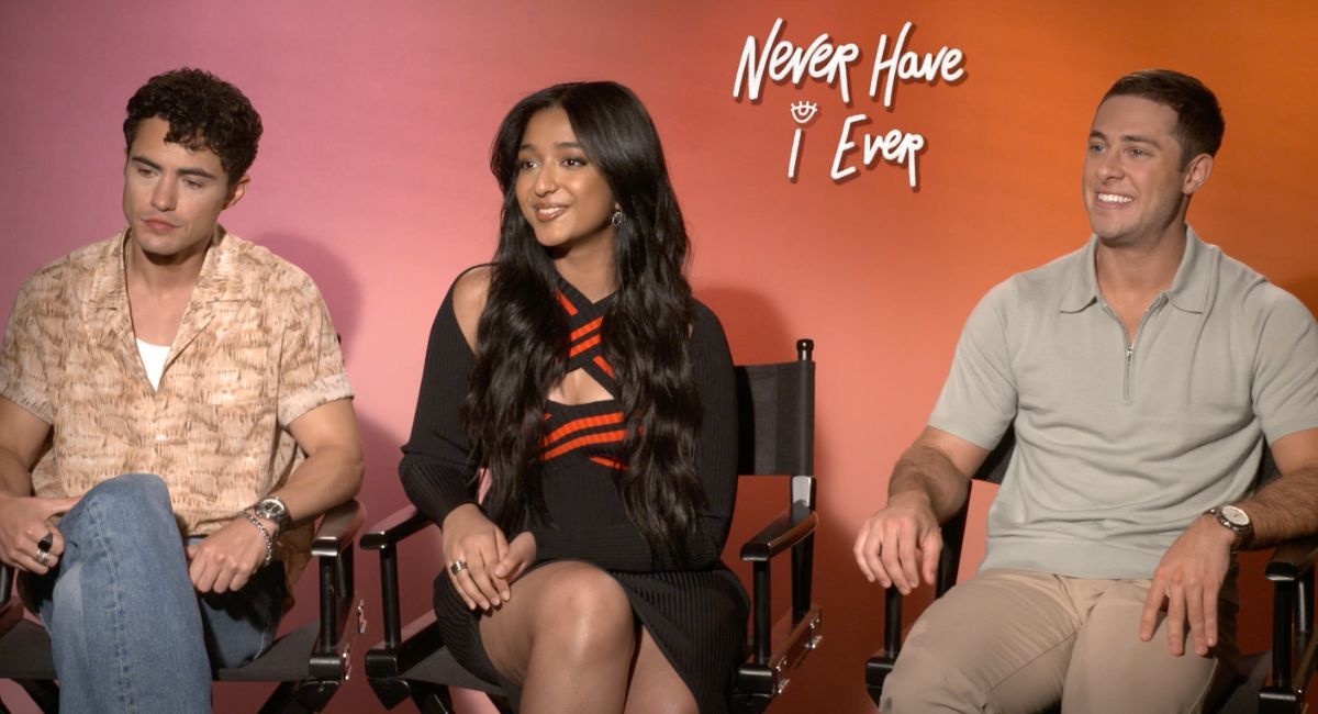Darren Barnet, Maitreyi Ramakrishnan and Jaren Lewison star in Netflix's 'Never Have I Ever' Season 4.