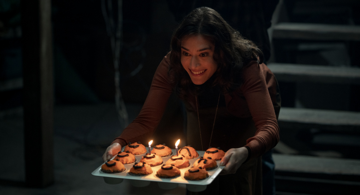 Lizzy Caplan as Carol in the Horror/Thriller film, 'Cobweb,' a Lionsgate release.