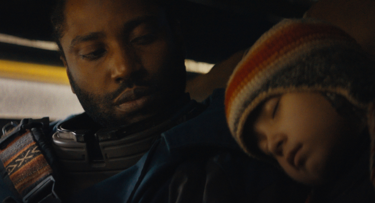 John David Washington as Joshua and Madeleine Yuna Voyles as Alphie in 20th Century Studios' 'The Creator.'