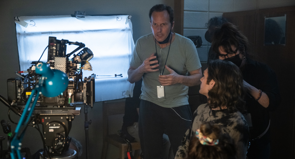 Director/Actor Patrick Wilson and Ty Simpkins on the set of Screen Gems 'Insidious: The Red Door.'