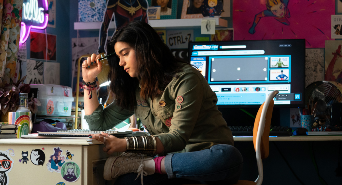 Iman Vellani as Ms. Marvel/Kamala Khan in Marvel Studios' 'The Marvels.'