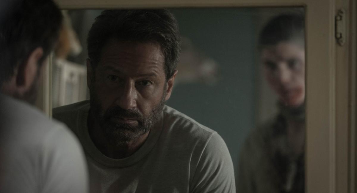 David Duchovny as Bill and Jack Mulhern as Timmy appearing in 'Pet Sematary: Bloodlines,' streaming on Paramount+, 2023.