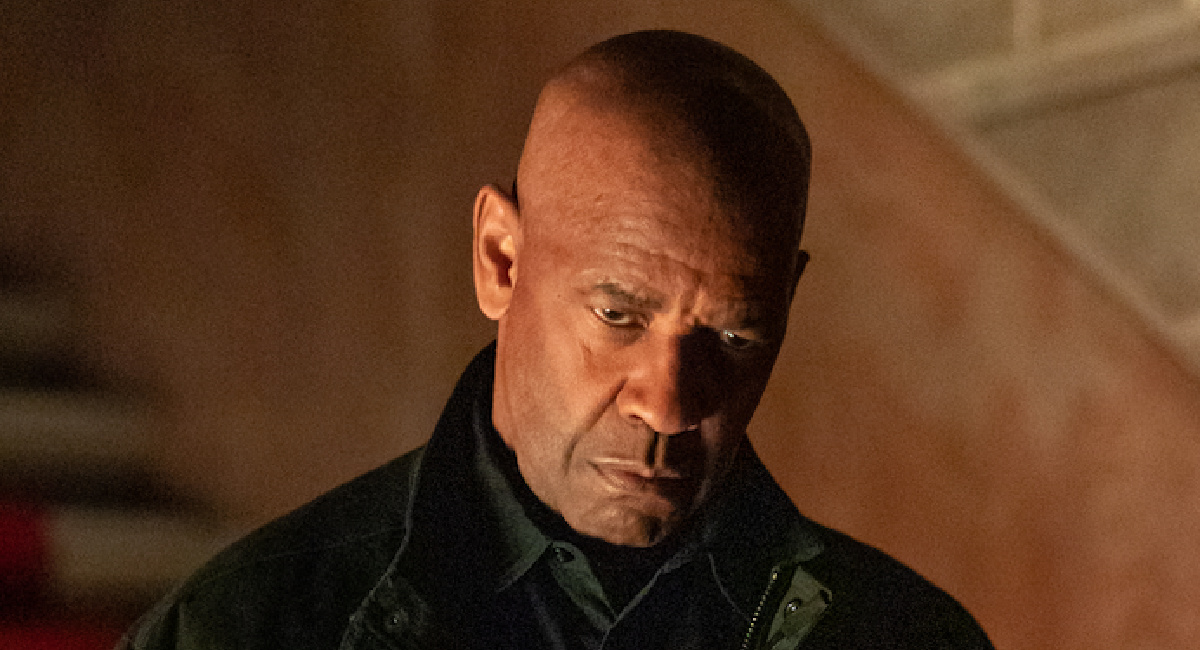 Robert McCall (Denzel Washington) watches Vincent crawl down his stairs in Columbia Pictures 'The Equalizer 3.'