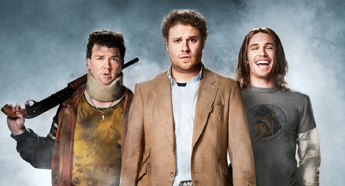 Danny McBride, Seth Rogen and James Franco in 'Pineapple Express.'