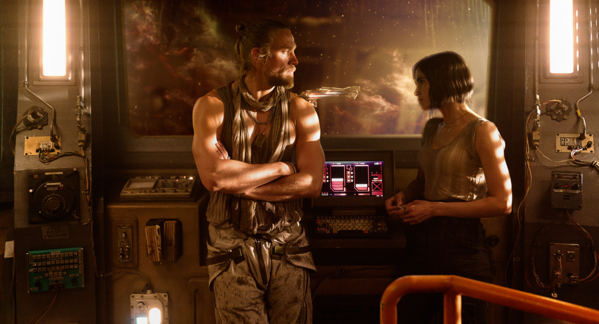 Charlie Hunnam as Kai and Sofia Boutella as Kora in 'Rebel Moon.'