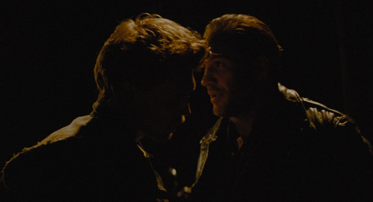 Austin Butler as Benny and Tom Hardy as Danny in 20th Century Studios' 'The Bikeriders.'