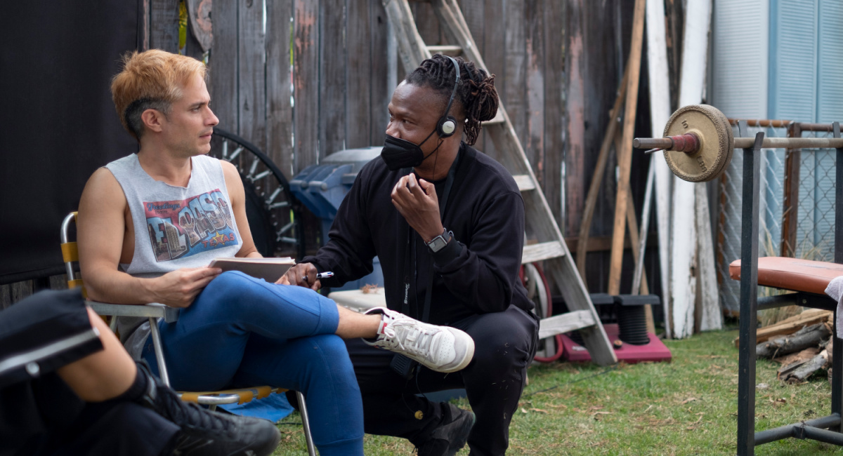 Gael García Bernal and Roger Ross Williams in 'Cassandro.'