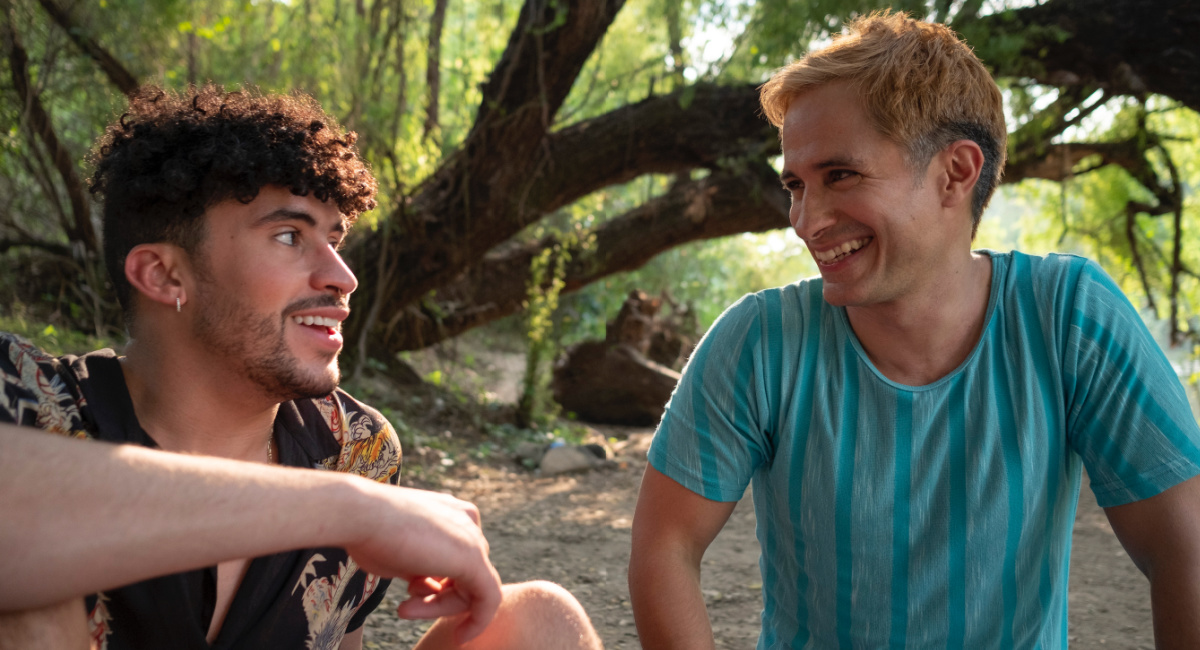 Benito Antonio Martínez Ocasio and Gael García Bernal in 'Cassandro.'