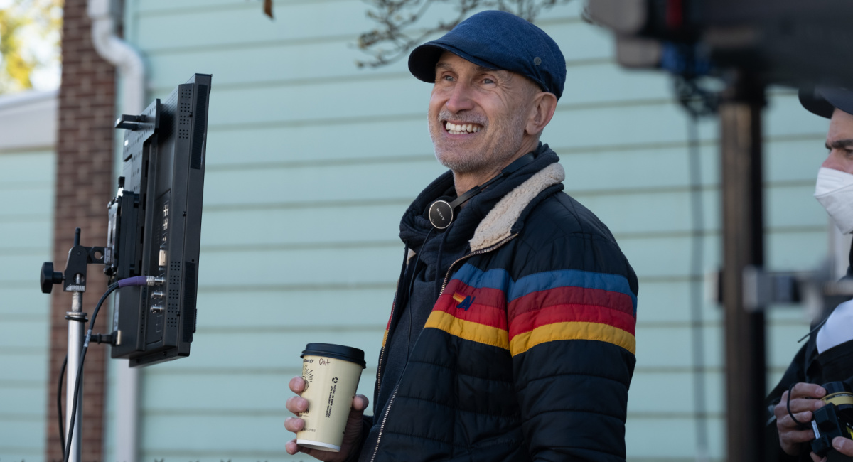 Director Craig Gillespie on the set of 'Dumb Money.'