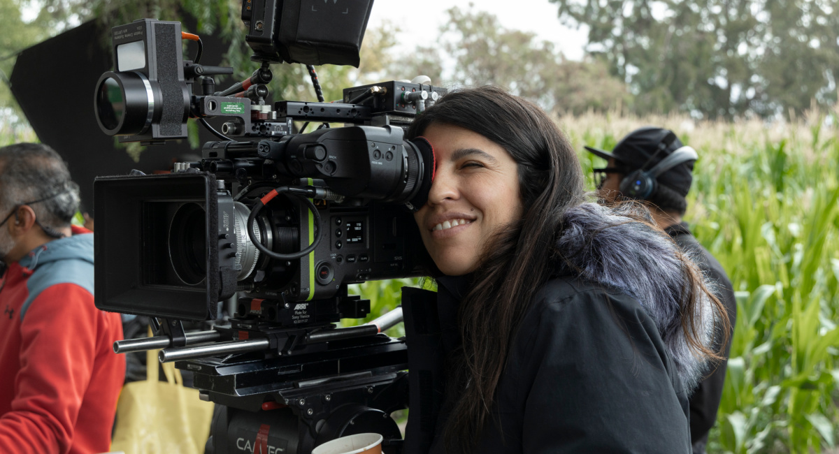 Director Alejandra Márquez Abella on the set of 'A Million Miles Away.'