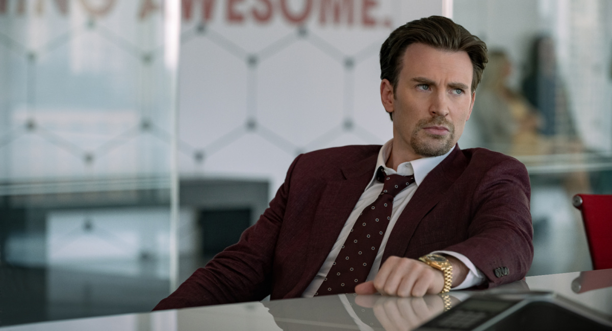 Chris Evans as Brenner in 'Pain Hustlers.'