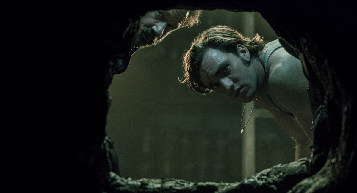 David Duchovny as Bill and Jackson White as Jud Crandall in Pet Sematary: Bloodlines,' streaming on Paramount+, 2023.