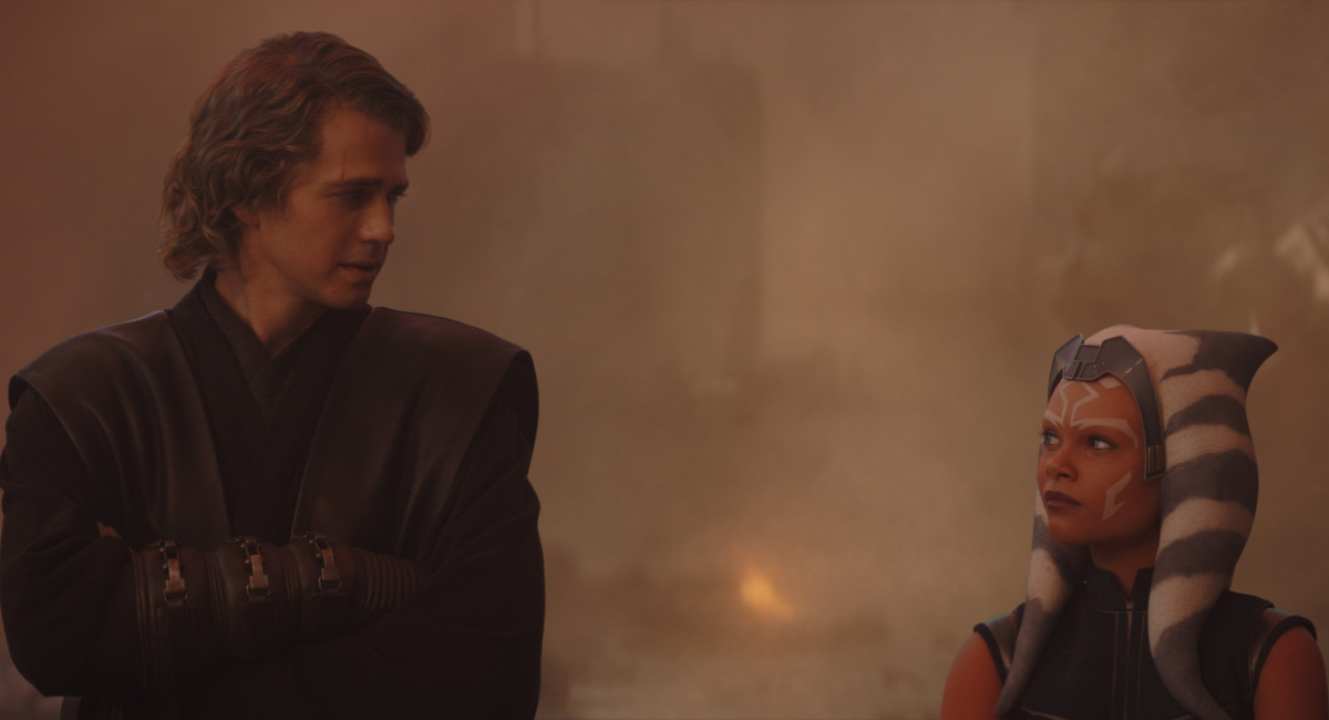 Anakin Skywalker (Hayden Christensen) and Ahsoka Tano (Ariana Greenblatt) in Lucasfilm's 'Star Wars: Ahsoka,' exclusively on Disney+.