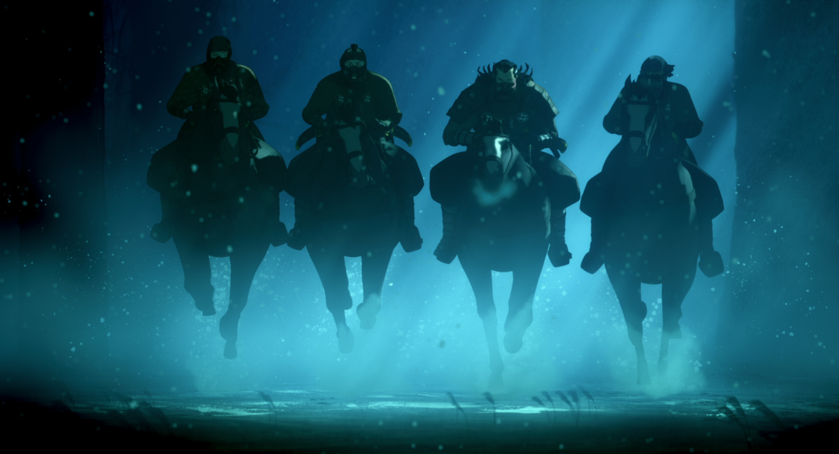 A scene from 'Blue Eye Samurai.'