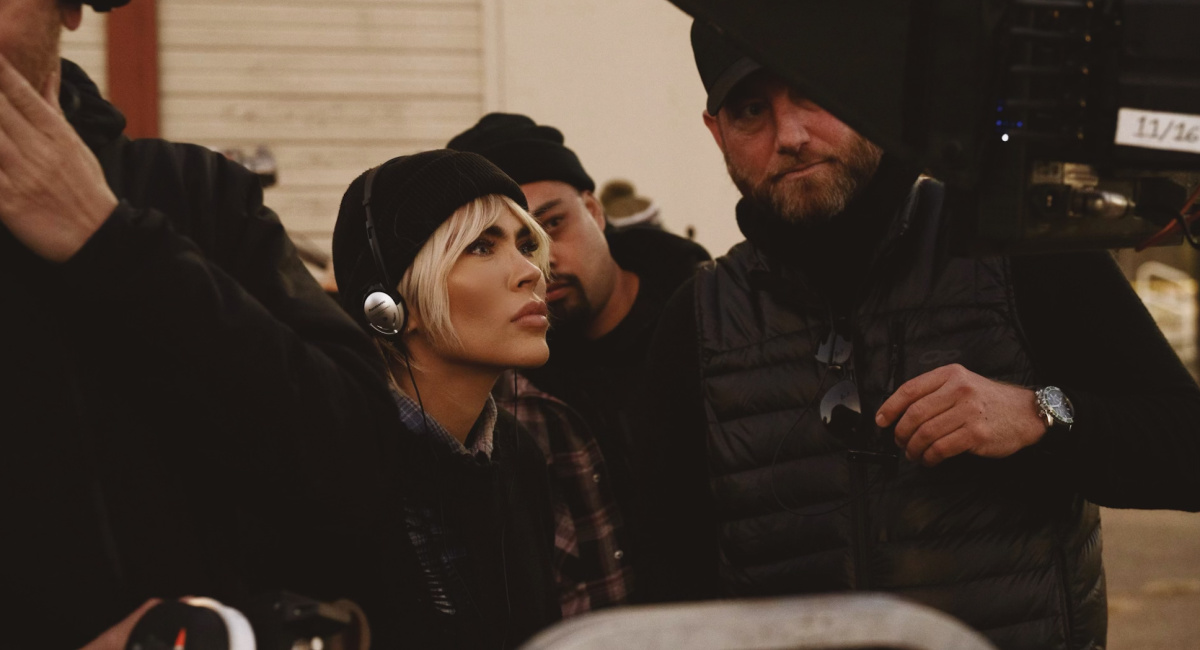 Director Nadine Crocker on the set of 'Desperation Road.'