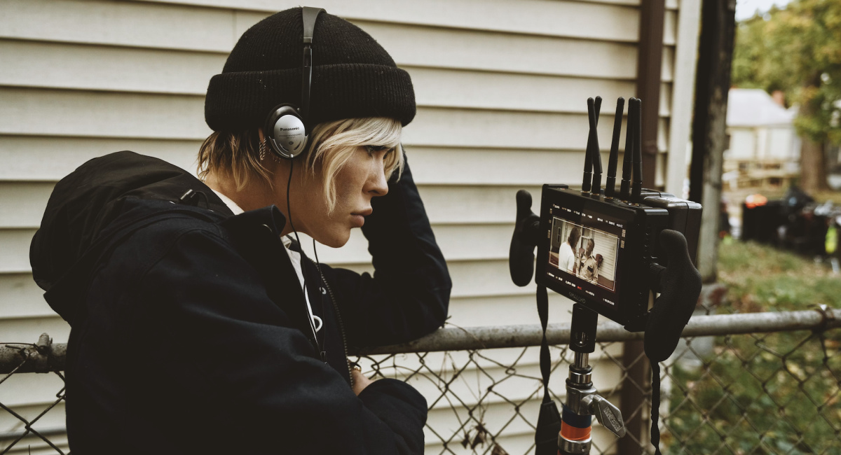 Director Nadine Crocker on the set of 'Desperation Road.'