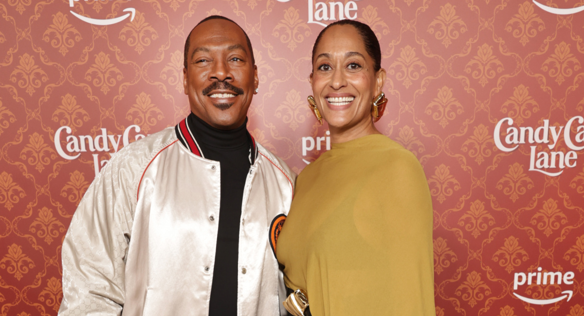 Eddie Murphy and Tracee Ellis Ross attend Amazon Studios 'Candy Cane Lane' World Premiere in Los Angeles on Nov 28, 2023.