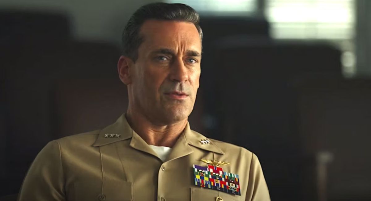 Jon Hamm as Vice Admiral Beau "Cyclone" Simpson in 'Top Gun: Maverick.'