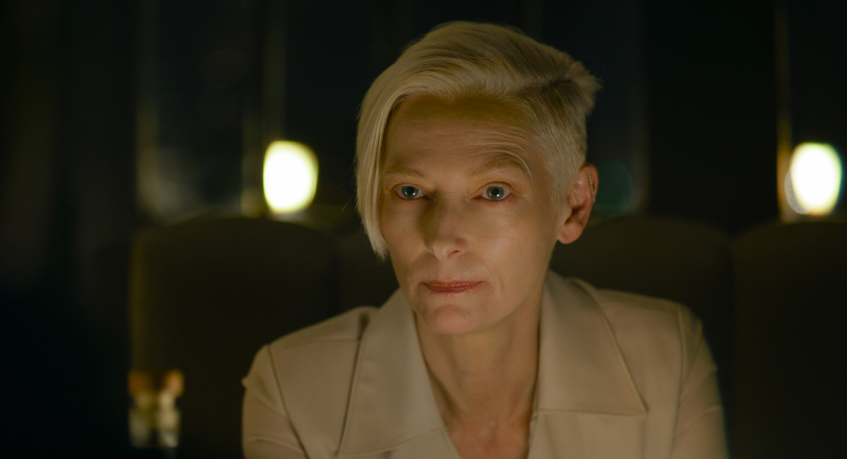 Tilda Swinton as The Expert in 'The Killer.'