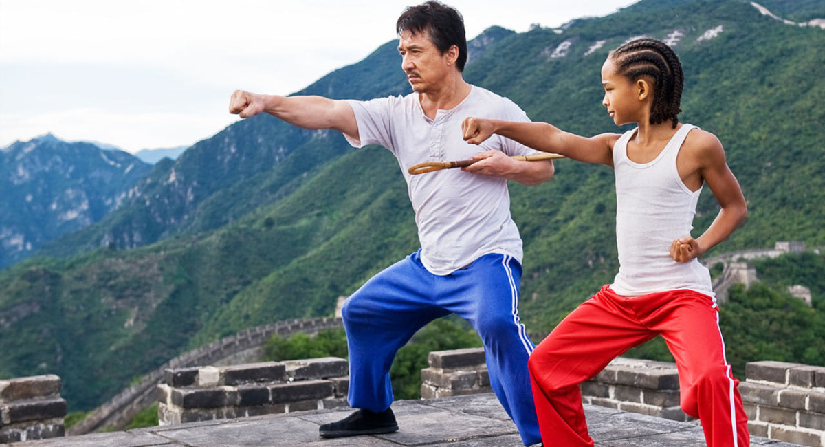 Jackie Chan as Mr. Han and Jaden Smith as Dre Parker in 2010's 'The Karate Kid'.