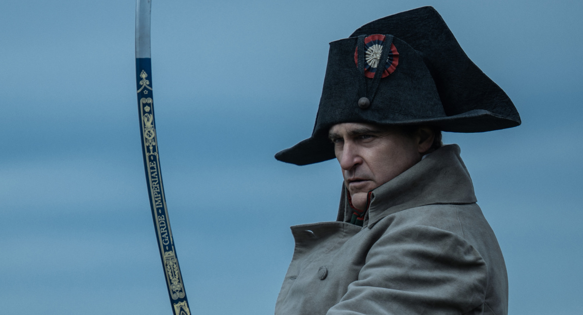 Joaquin Phoenix in 'Napoleon,' premiering in theaters around the world on November 22, 2023.
