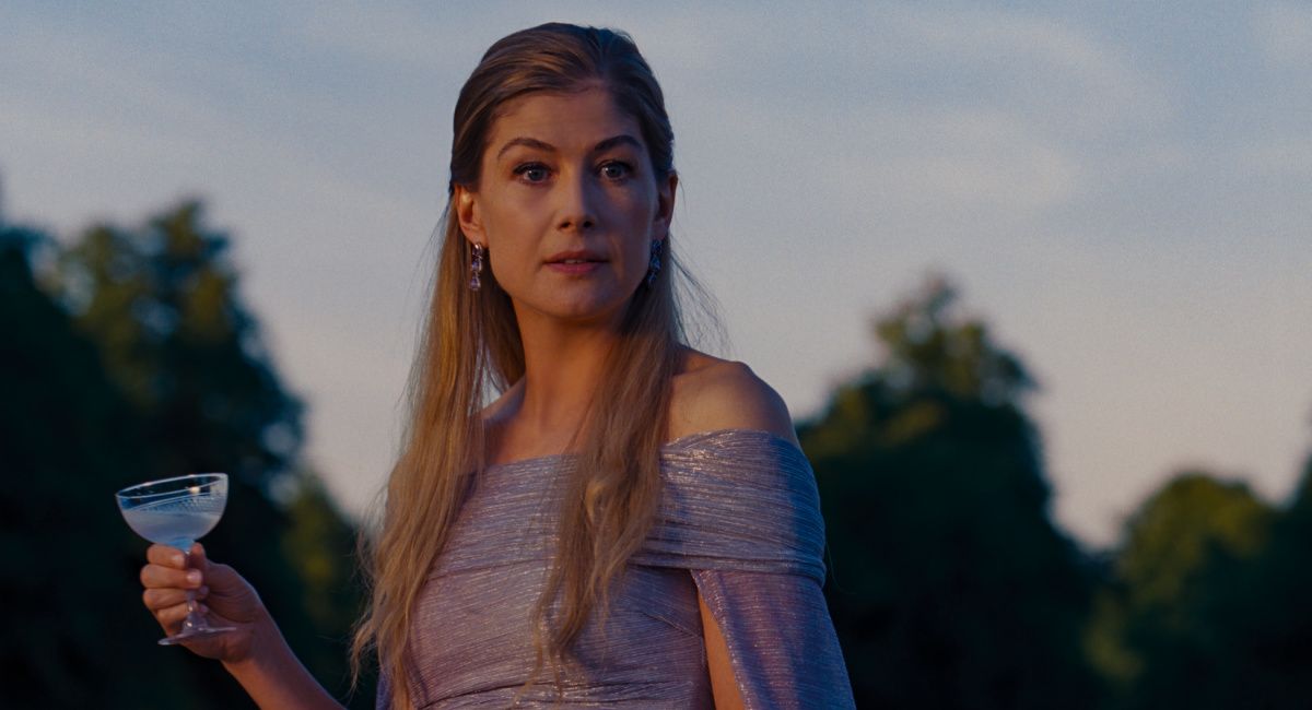 Rosamund Pike as Lady Elsbeth Catton in 'Saltburn.'