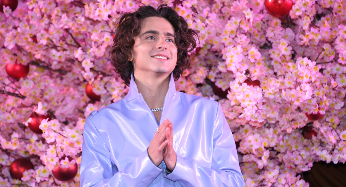 Timothee Chalamet at a fan event for 'Wonka.' Photo Credit: Courtesy of Warner Bros. Pictures. Copyright: © 2023 Warner Bros. Entertainment Inc. All Rights Reserved.