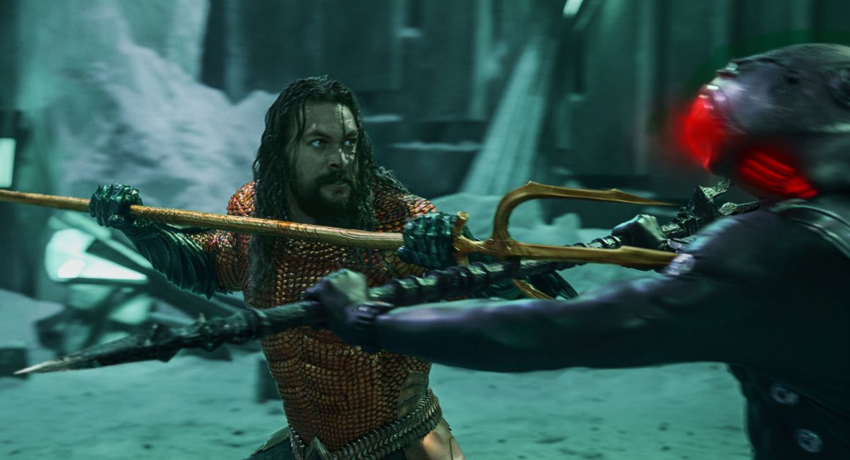 Jason Momoa as Aquaman and Yahya Abdul-Mateen II as Black Manta in Warner Bros. Pictures’ action adventure 'Aquaman and the Lost Kingdom,' a Warner Bros. Pictures release.