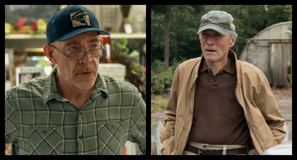 (Left) J.K. Simmons in Prime Video's 'Big Sky.' Photo: Chuck Hodes. Copyright: Amazon Studios. (Right) Clint Eastwood in 'The Mule.' Photo courtesy of Warner Bros.