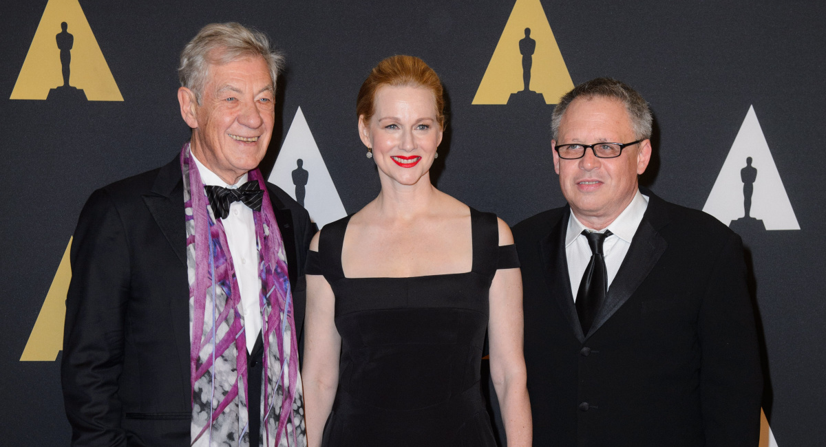 Actor Ian McKellen, actress Laura Linney (center) and director Bill Condon attend the Academy’s 7th Annual Governors Awards in The Ray Dolby Ballroom at Hollywood & Highland Center® in Hollywood, CA, on Saturday, November 14, 2015.