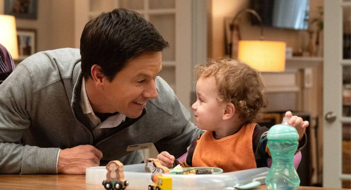 Mark Wahlberg and Iliana Norris in 'The Family Plan,' premiering December 15, 2023 on Apple TV+.