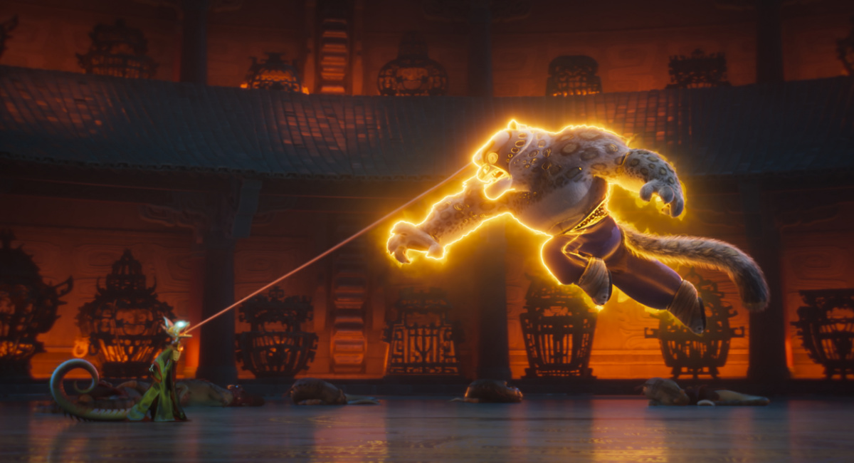 (from left) The Chameleon (Viola Davis), (right) Tai Lung (Ian McShane) in 'Kung Fu Panda 4' directed by Mike Mitchell.