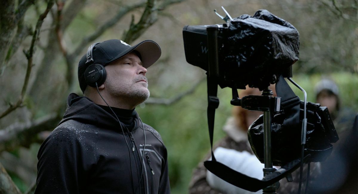 Director William Brent Bell on the set of 'Lord of Misrule'.