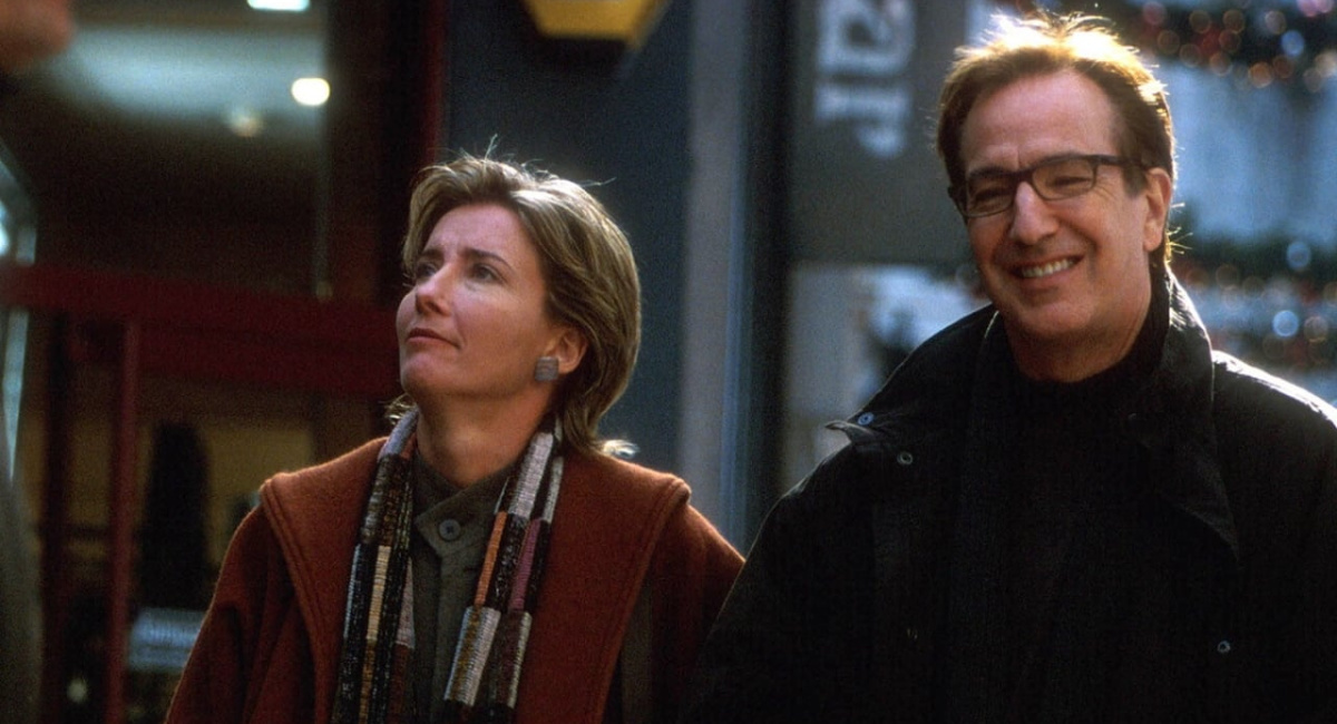 Emma Thompson as Karen and Alan Rickman as Harry in 'Love Actually.'