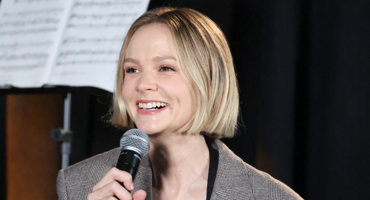 Carey Mulligan at the 'Maestro' press conference.