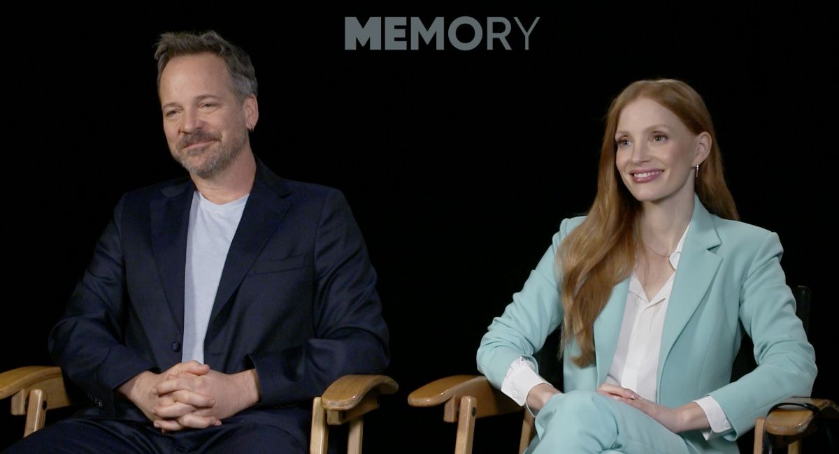 Peter Sarsgaard and Jessica Chastain star in 'Memory.'
