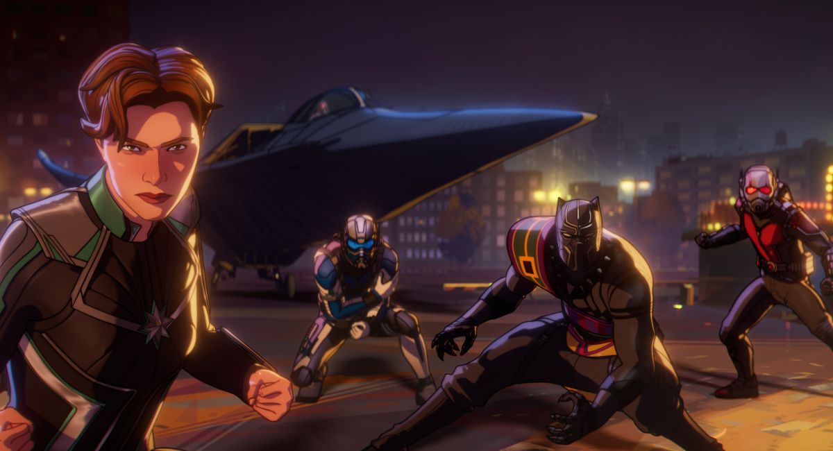 Dr. Wendy Lawson/Mar-vell, Bill Foster/Goliath, Black Panther/King T’Chaka, and Hank Pym/Ant-Man in Marvel Studios' 'What If…?,' Season 2 exclusively on Disney+.